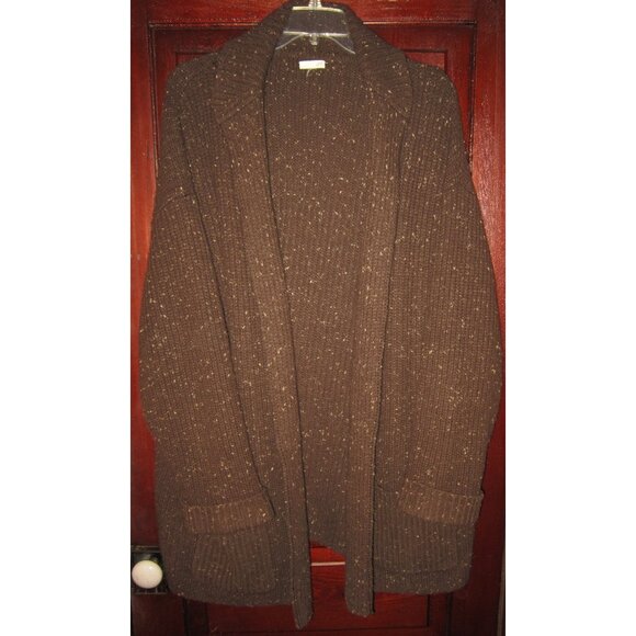 J. Jill Plus 3X 4X Open Cardigan Sweater Coat Duster Wool Flecked Ribbed Shawl - Picture 1 of 3